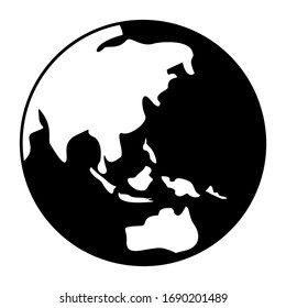 Weltweite Vektorillustration Ikone. Planet-Erde-Symbole. Earth Globe Symbol auf weißem Hintergrund.