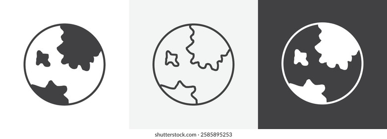 World vector icons collection graphic designs for ui designs