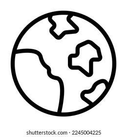 Diseño de iconos de línea de vector mundial