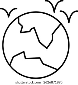 Design de ícone de linha de vetor mundial