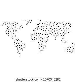 World vector map. dotes