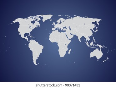 9,745 Grey world map light Images, Stock Photos & Vectors | Shutterstock