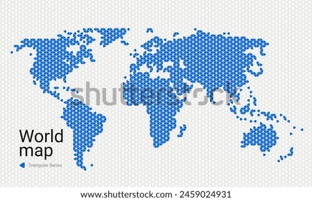 World vector map. Triangular pattern