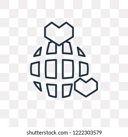 World vector outline icon isolated on transparent background, high quality linear World transparency concept can be used web and mobile
