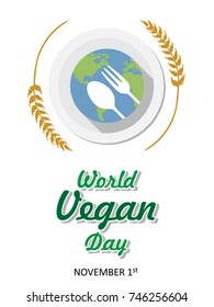 world vegan day background