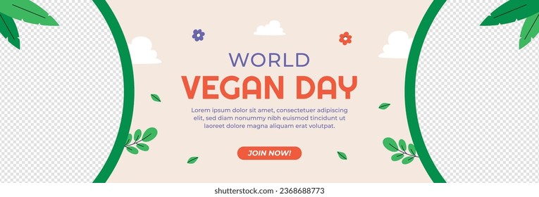 World vegan day background. World vegetarian day background. Happy world vegan day celebration. November 1. Vector illustration. Poster, Banner, Flyer, Greeting Card, Post, Template. Fresh vegetables.