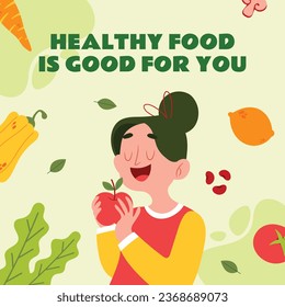 World vegan day background. World vegetarian day background. Happy world vegan day celebration. November 1. Vector illustration. Poster, Banner, Flyer, Greeting Card, Post, Template. Fresh vegetables.