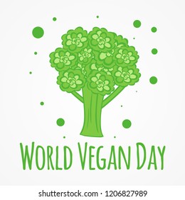 world vegan day banner design template. vector illustration for greeting cards, posters, invitations, brochures. 1st November