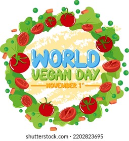 World Vegan Day Banner Design illustration