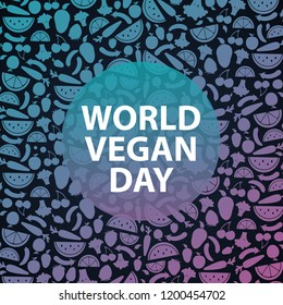 World Vegan Day creative Background 