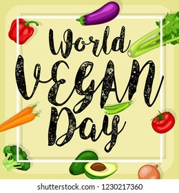 World vegan day design