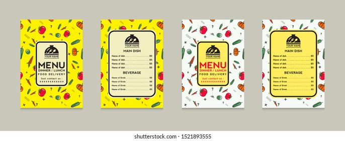 World vegan day for the design of restaurant menu books