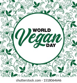   World Vegan Day design vector