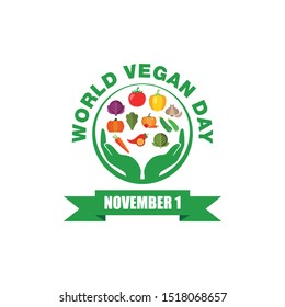   World Vegan Day design vector