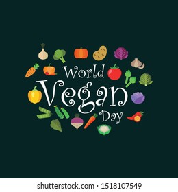   World Vegan Day design vector