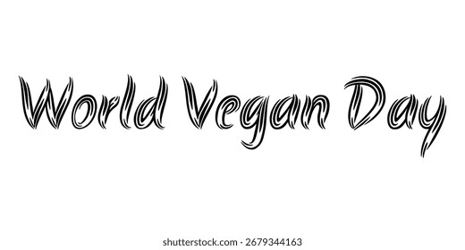 Projeto do Dia Vegano Mundial, modelo de projeto vegano do dia vegano mundial bom para o uso da celebração. Dia vegano mundial de design. design plano. eps 10.