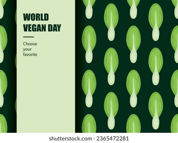 world vegan day health vegetable diet green vitamin vector ingredient food november market herbal