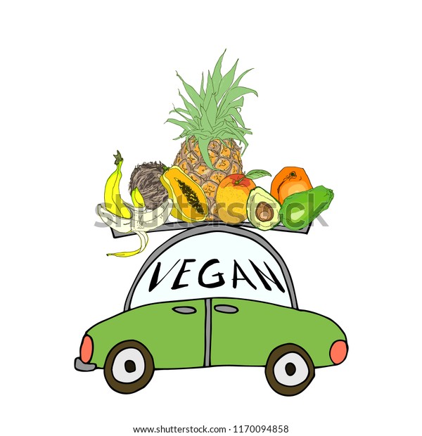 World\
vegan day, healthy food. Nutrition concept, fruit. Vegetarian food.\
Healthy natural organic food. Vector\
illustration