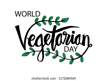 World Vegan Day Lettering.