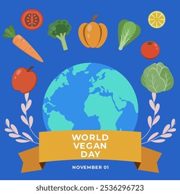World vegan day poster square size