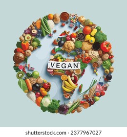 World Vegan Day Vector Design