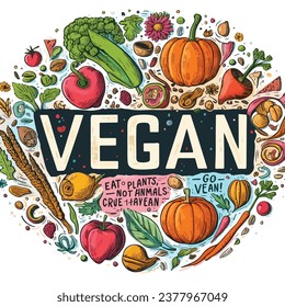World Vegan Day Vector Design