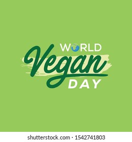 World vegan day vector illustration. Suitable for poster and banner.