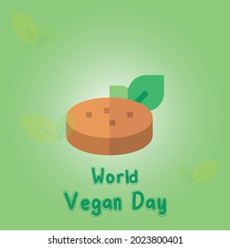 World Vegan Day, Vektorgrafik Design.
