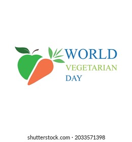 World vegan day vector illustration. Suitable for greeting card, poster and banner.
