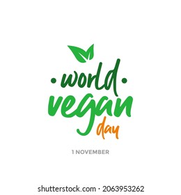 World vegan day vector illustration. Suitable for greeting card  poster and banner.