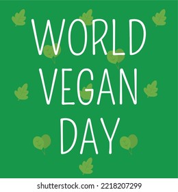 world vegan day vector illustration