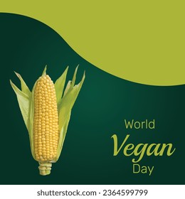 World vegan day vector illustration. Suitable for greeting card, poster and banner.