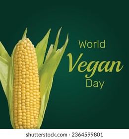 World vegan day vector illustration. Suitable for greeting card, poster and banner.