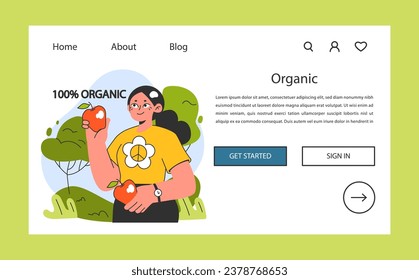 World vegan day web banner or landing page. Go vegan. Organic vegetables, greens, plants or fruits consumption. Cruelty free plant-based diet with with nutrition and vitamins. Flat vector illustration
