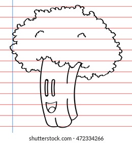 World vegetable and vegetarian day doodle cartoon illustration