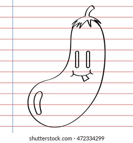 World vegetable and vegetarian day doodle cartoon illustration
