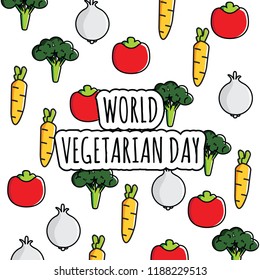 World Vegetarian Day Background, Banner, Template, Design, Icon, Vector Eps.10