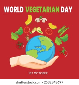 Día Mundial del Vegetariano Anuncio con verduras. Póster con pimentón, brócoli, berenjena, cebolla, champiñón, ajo, guisantes, tomate, chile, remolacha. Boceto de verduras estilo. Estilo de grabado de alimentos saludables