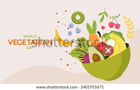 World vegetarian day celebration background
