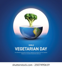 world vegetarian day. world vegetarian day creative poster, banner, social media post, background, template, postcard design etc. 