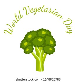 World Vegetarian Day. Food event concept. Vegetables - broccoli