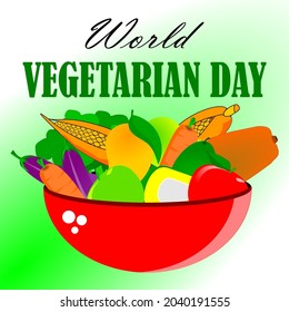 World vegetarian day format vector