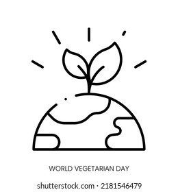 world vegetarian day icon. Linear style sign isolated on white background. Vector illustration