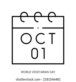 world vegetarian day icon. Linear style sign isolated on white background. Vector illustration
