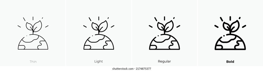 world vegetarian day icon. Thin, Light Regular And Bold style design isolated on white background