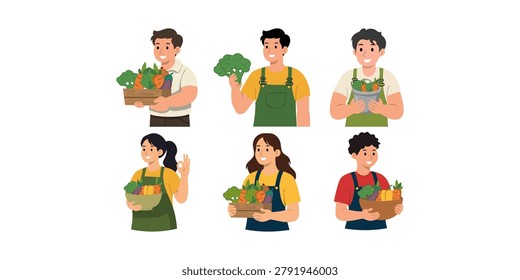 World Vegetarian Day Illustration Bundle