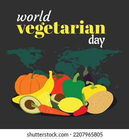 diseño de post del día vegetariano mundial