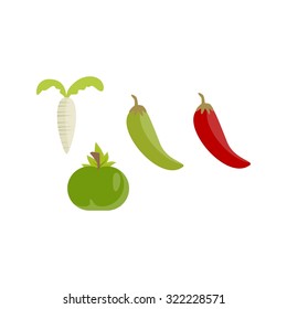 World vegetarian day vector, cartoon vegetables character and vegetarian, health slogan