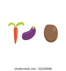 World vegetarian day vector, cartoon vegetables character and vegetarian, health slogan
