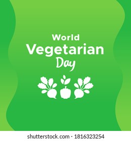 World Vegetarian Day Vector Design Illustration
